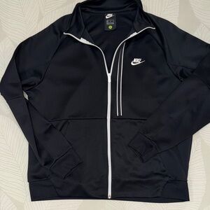 Nike Black and White Zip-Up Jacket